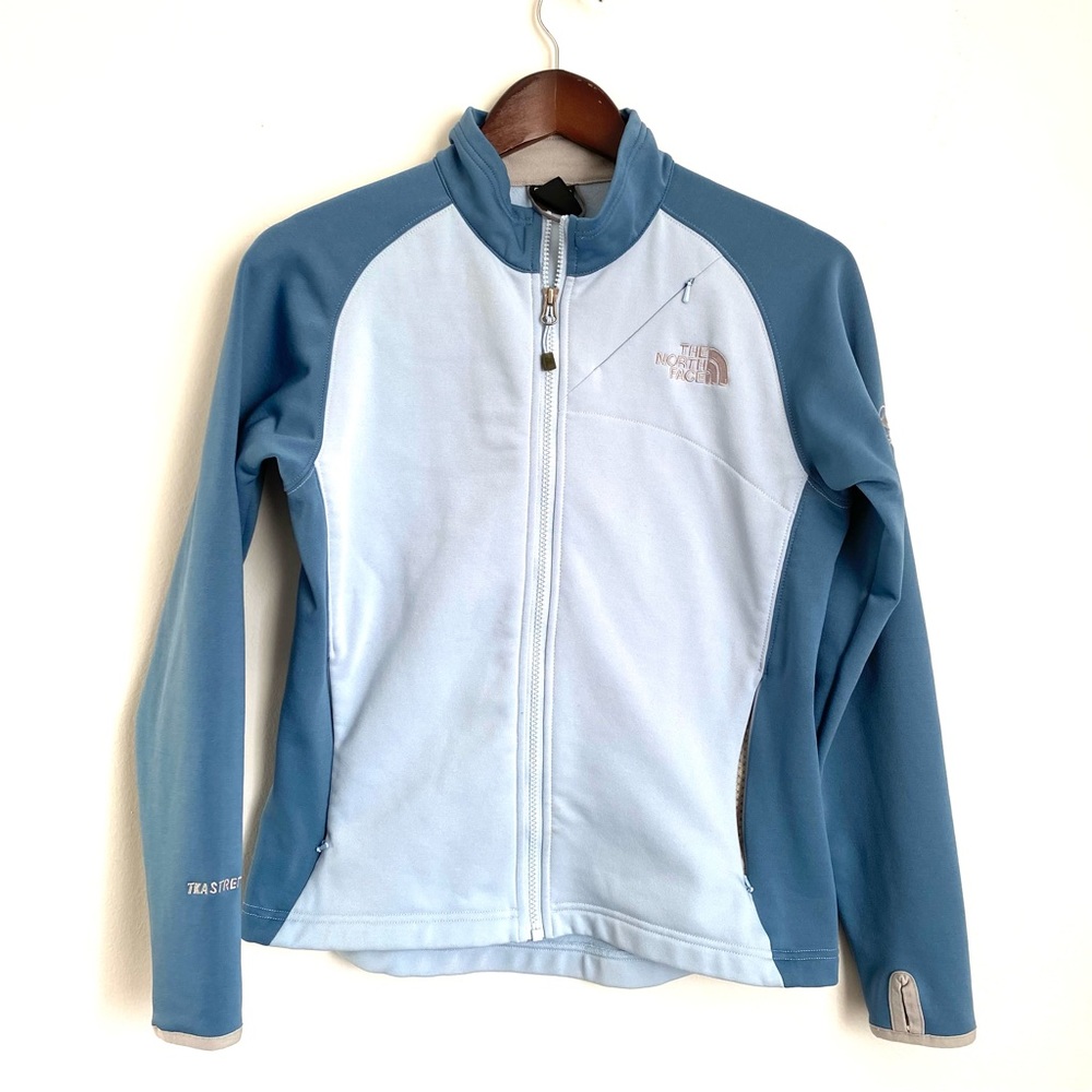 NORTH FACE Womens Small Blue Flight Series Tka Stretch Lightweight Jacket Zip Up
